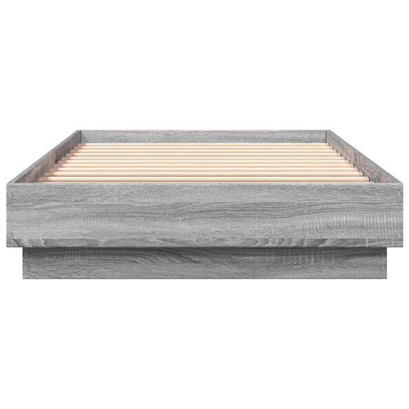 vidaXL Posteľový rám s LED Sivý Sonoma 80 x 200 cm Kompozitné drevo – Obrázok 5