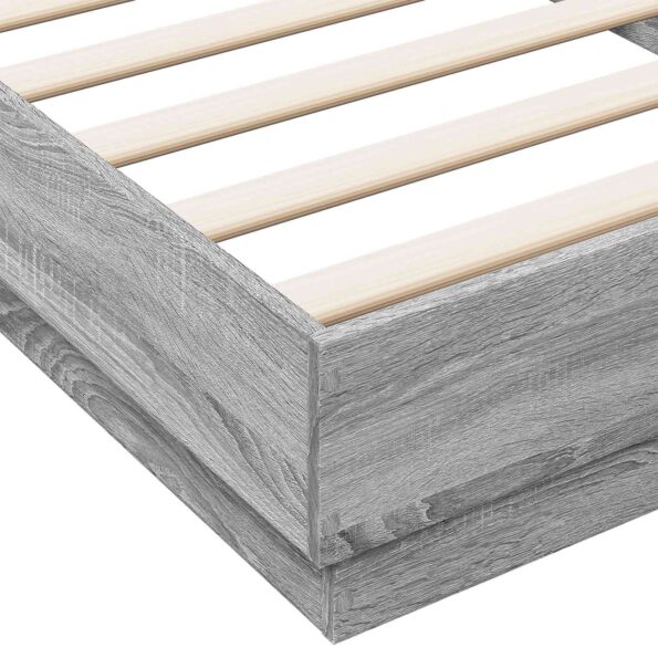 vidaXL Posteľový rám s LED Sivý Sonoma 80 x 200 cm Kompozitné drevo – Obrázok 7