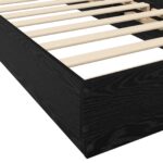 vidaXL Posteľový rám s LED Čierny dub 80 x 200 cm Kompozitné drevo – Obrázok 5