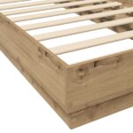 vidaXL Posteľový rám s LED Dub artisan 80 x 200 cm Kompozitné drevo – Obrázok 5