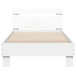 vidaXL Rám postele s čelom Biela 80 x 200 cm Kompozitné drevo – Obrázok 4