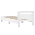 vidaXL Rám postele s čelom Biela 80 x 200 cm Kompozitné drevo – Obrázok 6