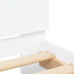 vidaXL Rám postele s čelom Biela 80 x 200 cm Konštruované drevo – Obrázok 7