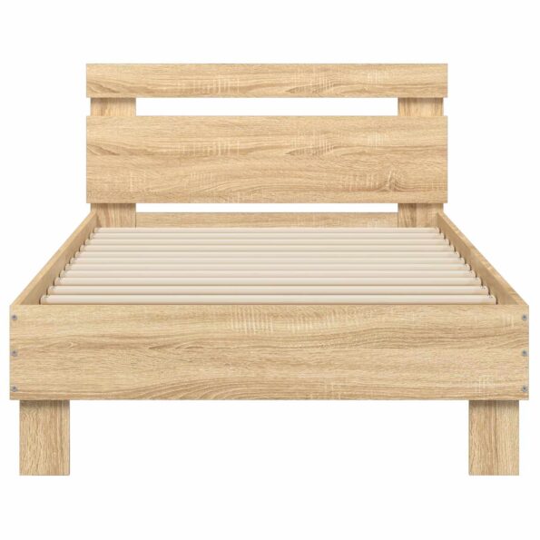 vidaXL Rám postele s čelom Dub sonoma 80 x 200 cm Kompozitné drevo – Obrázok 4