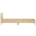 vidaXL Rám postele s čelom Dub sonoma 80 x 200 cm Kompozitné drevo – Obrázok 5
