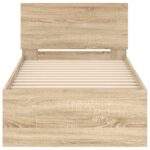 vidaXL Rám postele s čelom Dub sonoma 80 x 200 cm Konštruované drevo – Obrázok 4