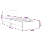 vidaXL Rám postele s čelom Dub sonoma 80 x 200 cm Konštruované drevo – Obrázok 8