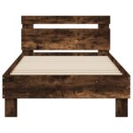vidaXL Rám postele s čelom Dymový dub 80 x 200 cm Kompozitné drevo – Obrázok 4