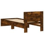 vidaXL Rám postele s čelom Dymový dub 80 x 200 cm Konštruované drevo – Obrázok 6
