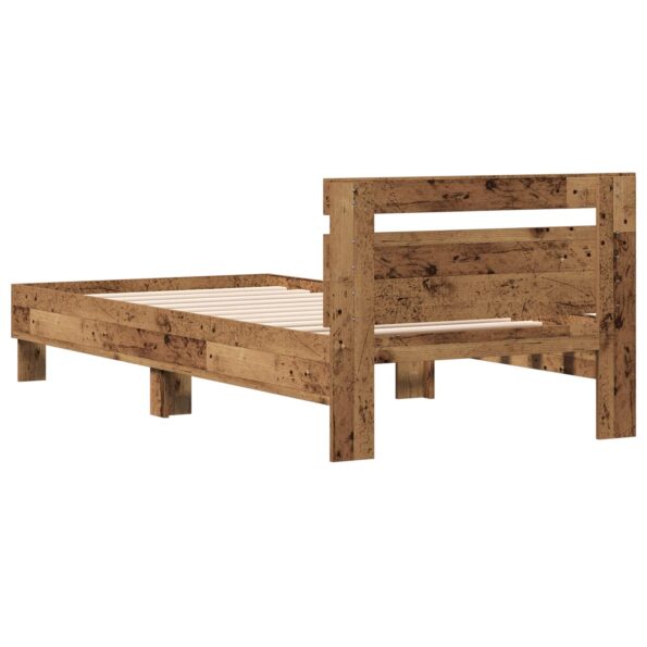 vidaXL Rám postele s čelom Staré drevo 80 x 200 cm Kompozitné drevo – Obrázok 6