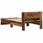 vidaXL Rám postele s čelom Staré drevo 80 x 200 cm Konštruované drevo – Obrázok 6