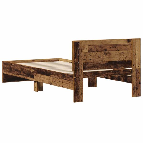 vidaXL Rám postele s čelom Staré drevo 80 x 200 cm Konštruované drevo – Obrázok 6