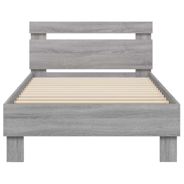 vidaXL Rám postele s čelom Sivý Sonoma 80 x 200 cm Kompozitné drevo – Obrázok 4