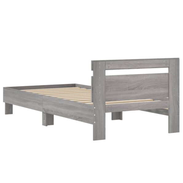 vidaXL Rám postele s čelom Sivý Sonoma 80 x 200 cm Kompozitné drevo – Obrázok 6