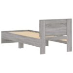 vidaXL Rám postele s čelom Sivá Sonoma 80 x 200 cm Konštruované drevo – Obrázok 6