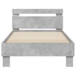 vidaXL Rám postele s čelom Betónovo sivá 80 x 200 cm Kompozitné drevo – Obrázok 4