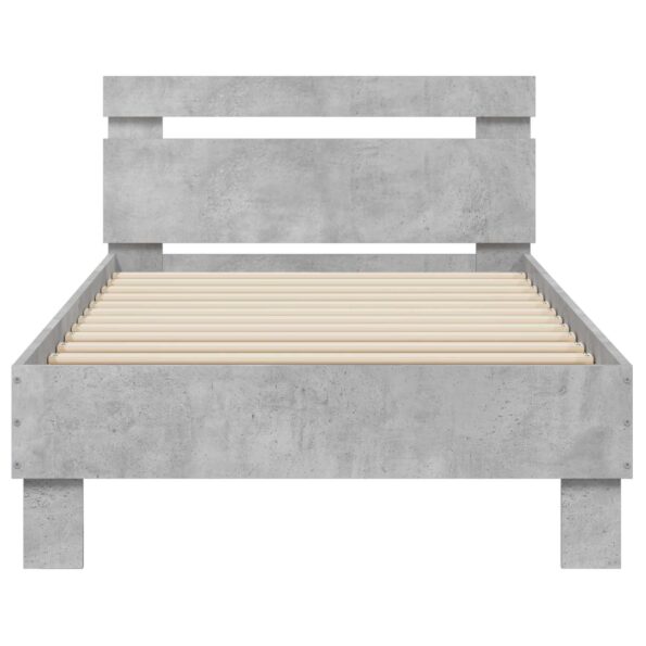 vidaXL Rám postele s čelom Betónovo sivá 80 x 200 cm Kompozitné drevo – Obrázok 4
