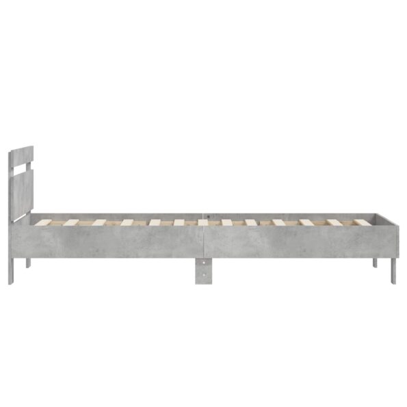 vidaXL Rám postele s čelom Betónovo sivá 80 x 200 cm Kompozitné drevo – Obrázok 5