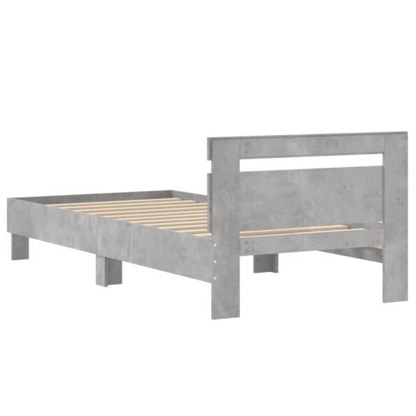 vidaXL Rám postele s čelom Betónovo sivá 80 x 200 cm Kompozitné drevo – Obrázok 6