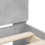 vidaXL Rám postele s čelom Betónovo sivá 80 x 200 cm Kompozitné drevo – Obrázok 7