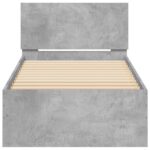 vidaXL Rám postele s čelom Betónovo sivá 80 x 200 cm – Obrázok 4