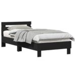 vidaXL Rám postele s čelom Čierny dub 80 x 200 cm Kompozitné drevo – Obrázok 2