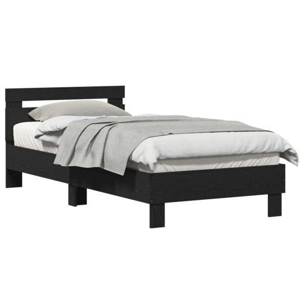 vidaXL Rám postele s čelom Čierny dub 80 x 200 cm Kompozitné drevo – Obrázok 2