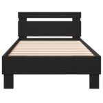 vidaXL Rám postele s čelom Čierny dub 80 x 200 cm Kompozitné drevo – Obrázok 4