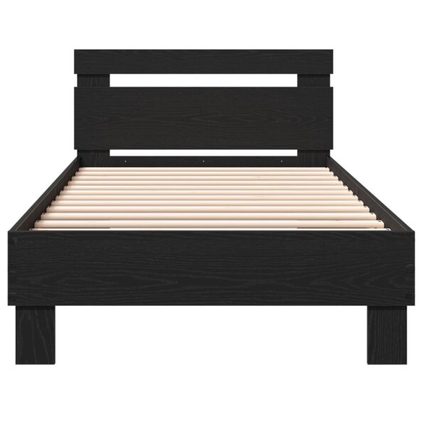 vidaXL Rám postele s čelom Čierny dub 80 x 200 cm Kompozitné drevo – Obrázok 4