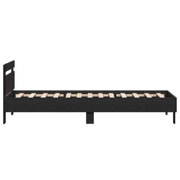 vidaXL Rám postele s čelom Čierny dub 80 x 200 cm Kompozitné drevo – Obrázok 5