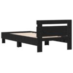 vidaXL Rám postele s čelom Čierny dub 80 x 200 cm Kompozitné drevo – Obrázok 6