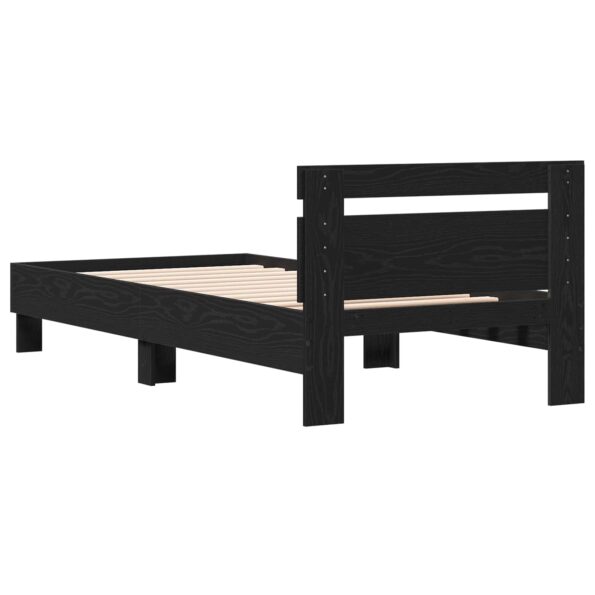 vidaXL Rám postele s čelom Čierny dub 80 x 200 cm Kompozitné drevo – Obrázok 6