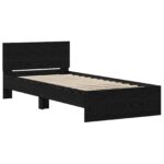 vidaXL Rám postele s čelom Čierny dub 80 x 200 cm Konštruované drevo – Obrázok 3