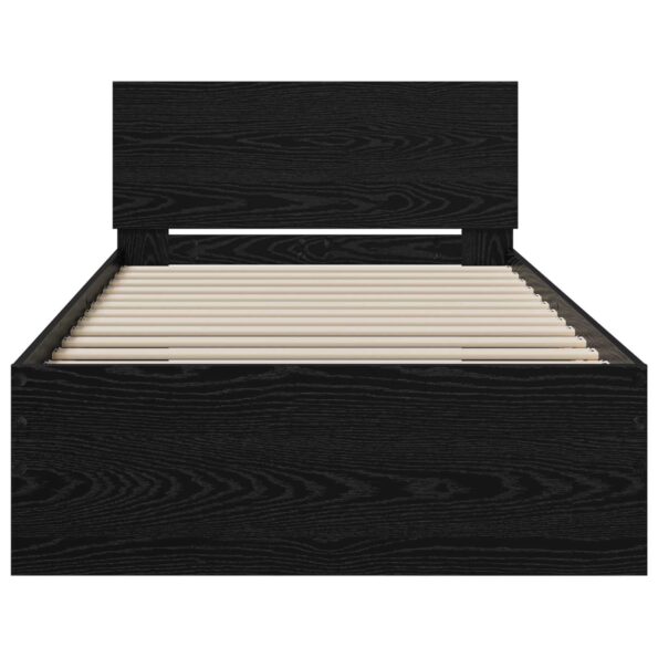 vidaXL Rám postele s čelom Čierny dub 80 x 200 cm Konštruované drevo – Obrázok 4