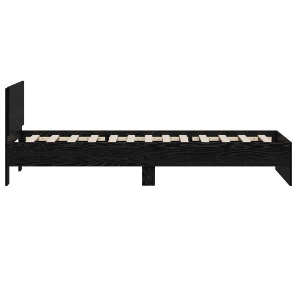 vidaXL Rám postele s čelom Čierny dub 80 x 200 cm Konštruované drevo – Obrázok 5