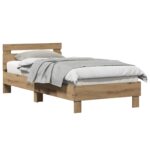 vidaXL Rám postele s čelom Dub artisan 80 x 200 cm Kompozitné drevo – Obrázok 2