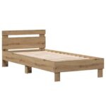 vidaXL Rám postele s čelom Dub artisan 80 x 200 cm Kompozitné drevo – Obrázok 3