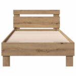 vidaXL Rám postele s čelom Dub artisan 80 x 200 cm Kompozitné drevo – Obrázok 4