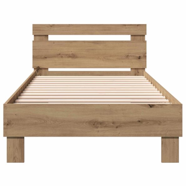 vidaXL Rám postele s čelom Dub artisan 80 x 200 cm Kompozitné drevo – Obrázok 4