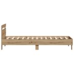 vidaXL Rám postele s čelom Dub artisan 80 x 200 cm Kompozitné drevo – Obrázok 5