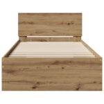 vidaXL Rám postele s čelom Dub artisan 80 x 200 cm Konštruované drevo – Obrázok 4