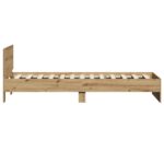 vidaXL Rám postele s čelom Dub artisan 80 x 200 cm Konštruované drevo – Obrázok 5