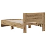 vidaXL Rám postele s čelom Dub artisan 80 x 200 cm Konštruované drevo – Obrázok 6