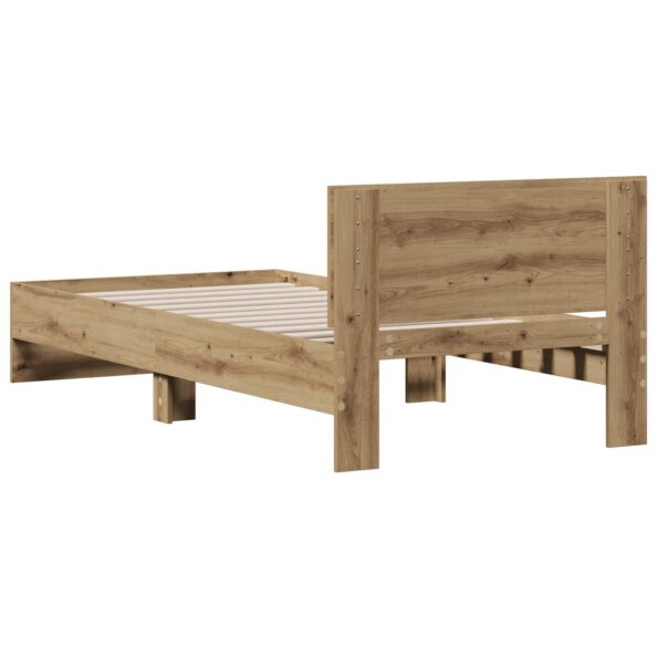 vidaXL Rám postele s čelom Dub artisan 80 x 200 cm Konštruované drevo – Obrázok 6