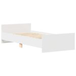 vidaXL Rám postele s čelom Biela 80 x 200 cm Kompozitné drevo – Obrázok 3