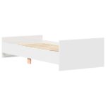 vidaXL Rám postele s čelom Biela 80 x 200 cm Kompozitné drevo – Obrázok 6