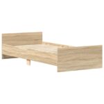 vidaXL Rám postele s čelom Dub sonoma 80 x 200 cm Kompozitné drevo – Obrázok 3