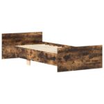 vidaXL Rám postele s čelom Dymový dub 80 x 200 cm Kompozitné drevo – Obrázok 3