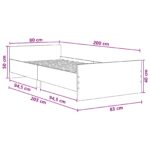 vidaXL Rám postele s čelom Dymový dub 80 x 200 cm Kompozitné drevo – Obrázok 8