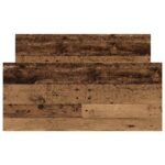 vidaXL Rám postele s čelom Staré drevo 80 x 200 cm Kompozitné drevo – Obrázok 4